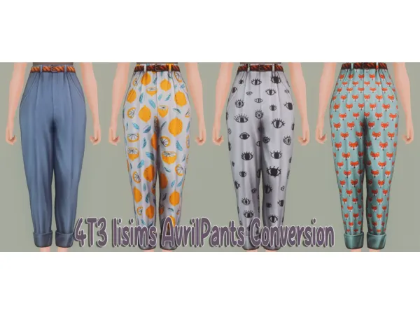 [PATTSIMSBLOG] LISIMS AVRILPANTS CONVERSION - The Sims 3 Custom Content