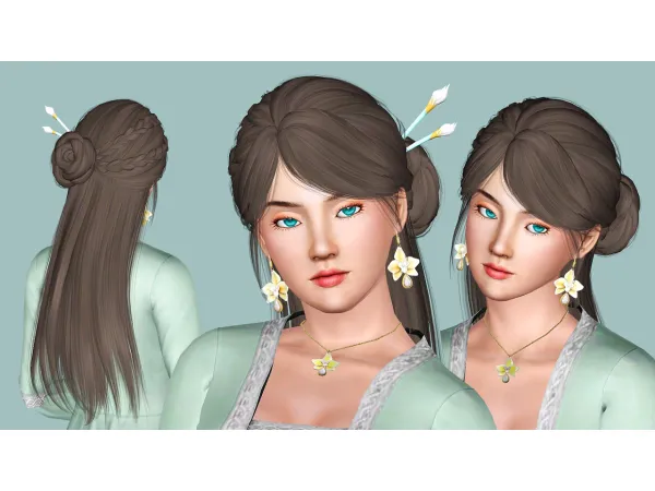 Infinity Nikki to Endless Longing hair by bellakenobi - The Sims 3 Custom Content