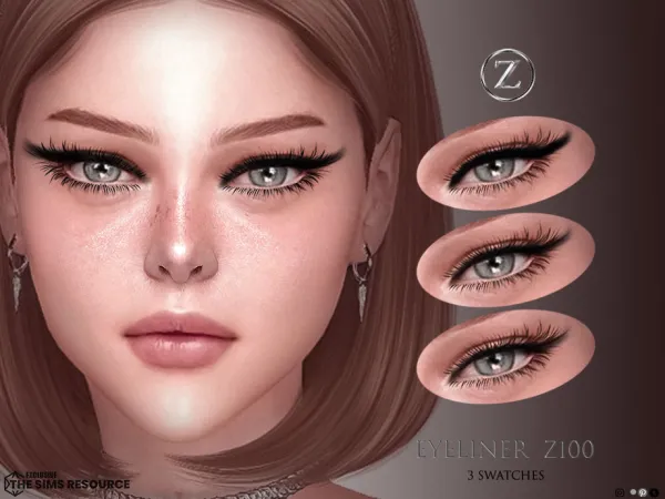Mix EYELINER Z100 by ZENX - The Sims 4 Custom Content