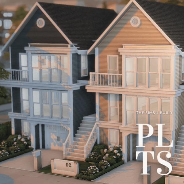 Maxis Match San sequia Townhouses by simsfinds - The Sims 4 Custom Content