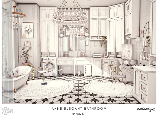 Mix White Classy Bathroom - The Sims 4 Custom Content