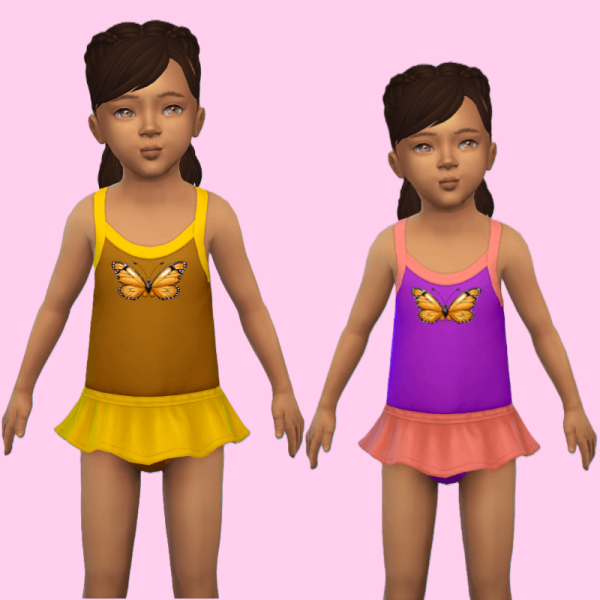 Maxis Match Butterfly Of Time Toddler Swim by simsfinds - The Sims 4 Custom Content
