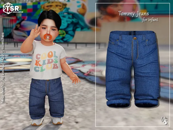 Alpha Tommy Jeans for Infant by WisteriaSims - The Sims 4 Custom Content