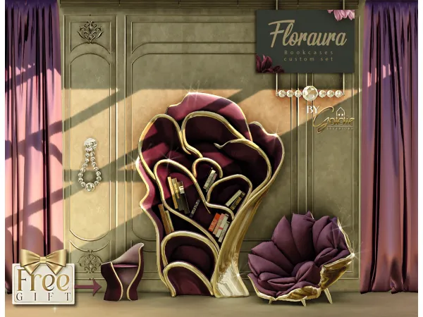 Alpha Floraura set table - The Sims 4 Custom Content