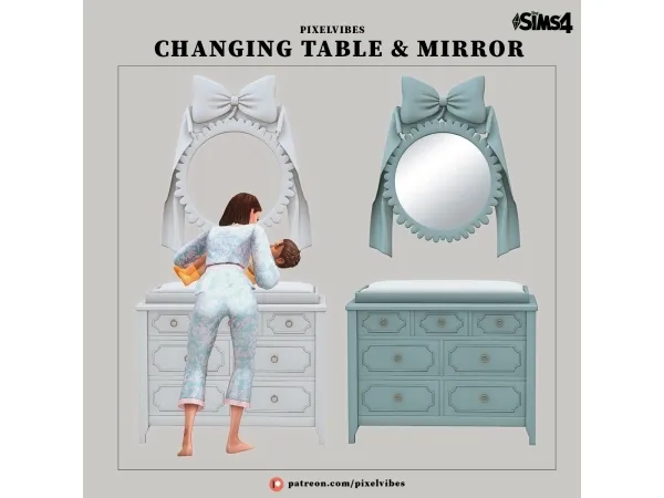 Alpha Changing Table and Mirror - The Sims 4 Custom Content