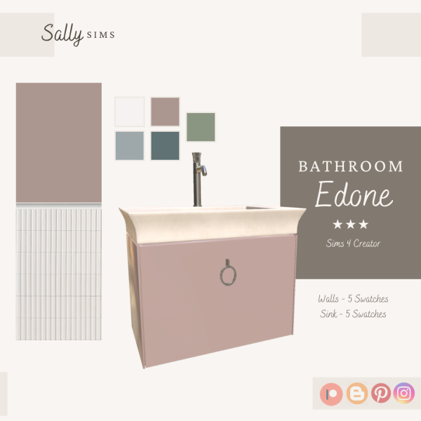Alpha Bathroom EDONE by sally4sims - The Sims 4 Custom Content
