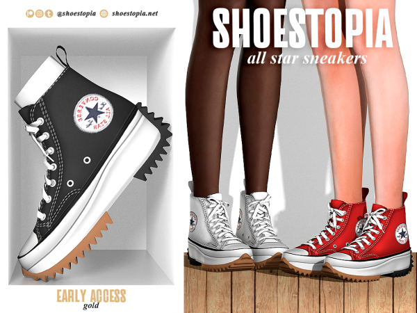 Alpha Shoestopia All Stars Sneaker by shoestopia - The Sims 4 Custom Content