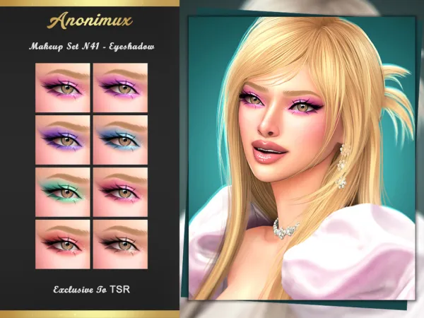 Alpha Makeup Set N41 Eyeshadow by Anonimux_Simmer - The Sims 4 Custom Content