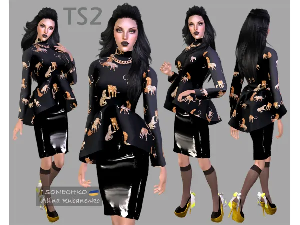 Strong Look fashion by sonechko - The Sims 2 Custom Content