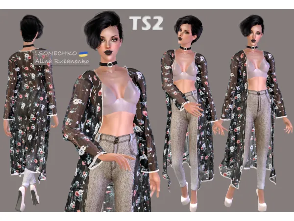 Summer Top with Transparent by simsfinds - The Sims 2 Custom Content
