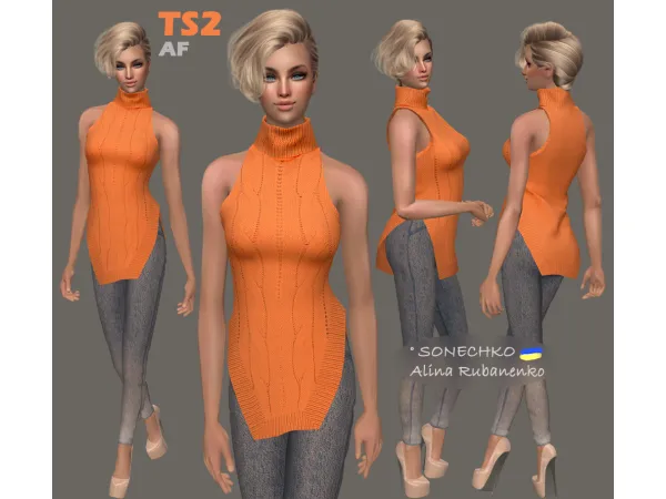 Female Top by sonechko - The Sims 2 Custom Content