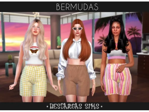 Alpha Bermudas - The Sims 4 Custom Content