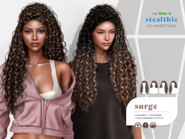 Alpha stealthic surge hair - The Sims 4 Custom Content