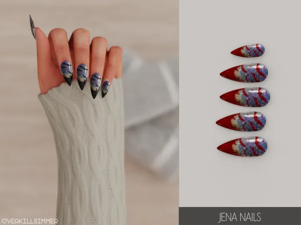 Alpha Jena nails - The Sims 4 Custom Content