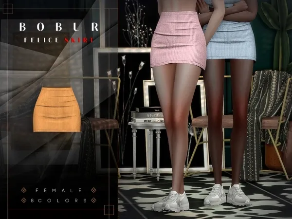 Alpha Felice short skirt - The Sims 4 Custom Content