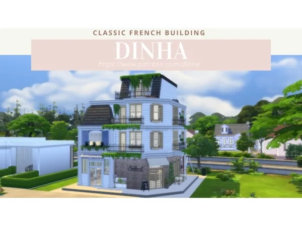 Alpha Classic French Building - The Sims 4 Custom Content