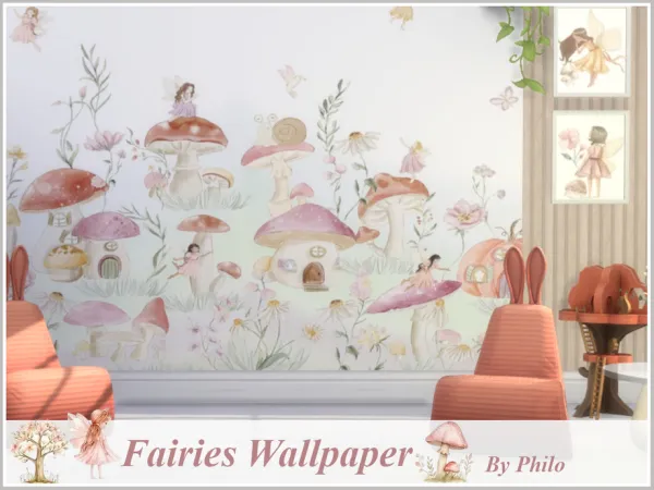Alpha Fairies Wallpaper by philo - The Sims 4 Custom Content