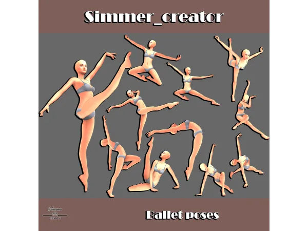 Mix Ballet poses by Meow_creator - The Sims 4 Custom Content
