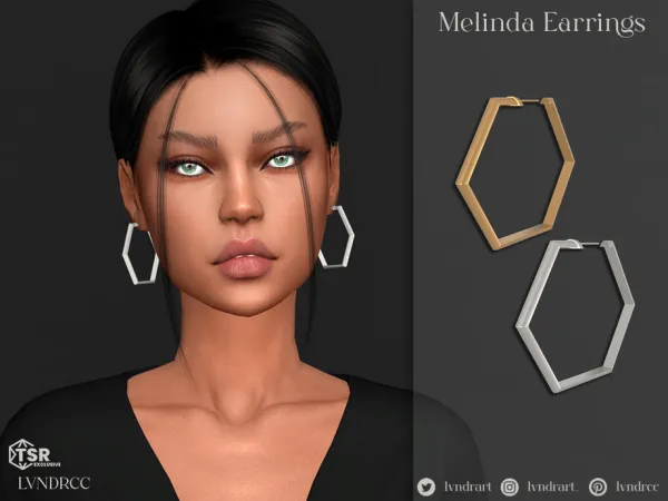 Mix Melina Earrings by LVNDRCC - The Sims 4 Custom Content