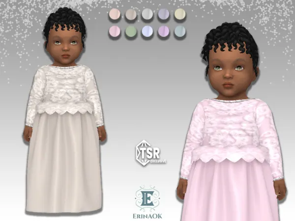 Maxis Match ErinAOK Infant Christening Gown 031825 - The Sims 4 Custom Content