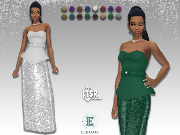 Maxis Match ErinAOK Womens Gown 032325 - The Sims 4 Custom Content