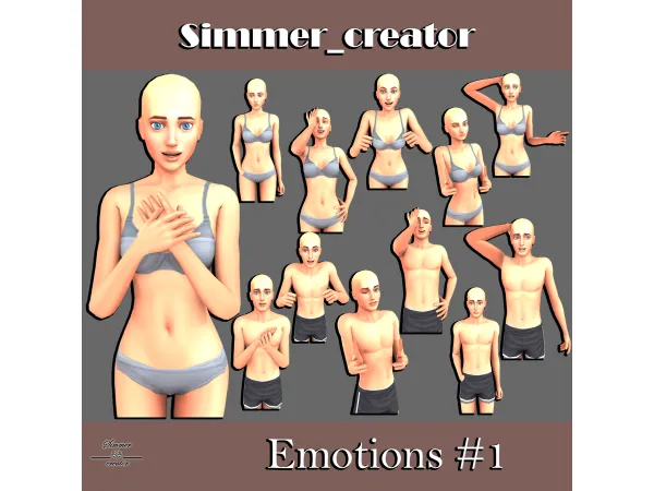 Mix Emotions 1 by Meow_creator - The Sims 4 Custom Content