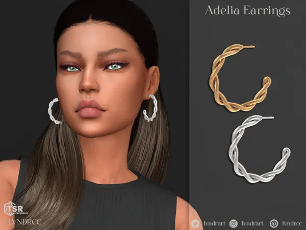 Mix Adelia Earrings by LVNDRCC - The Sims 4 Custom Content