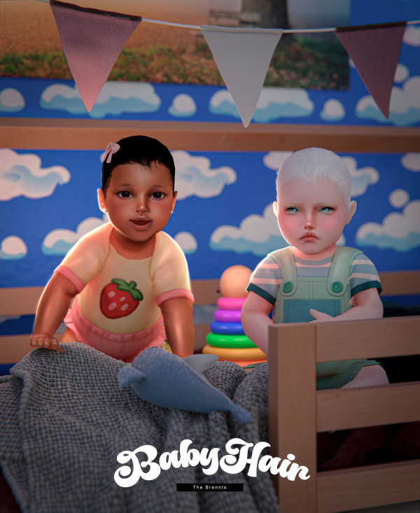 Alpha [TheBrennts] Baby Hair by simsfinds - The Sims 4 Custom Content
