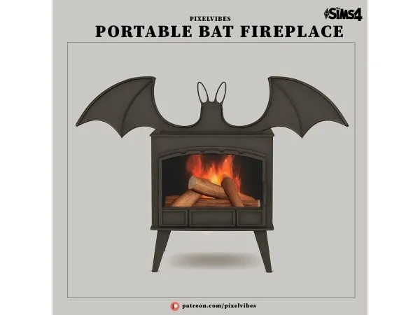 Alpha Portable Bat Fireplace - The Sims 4 Custom Content