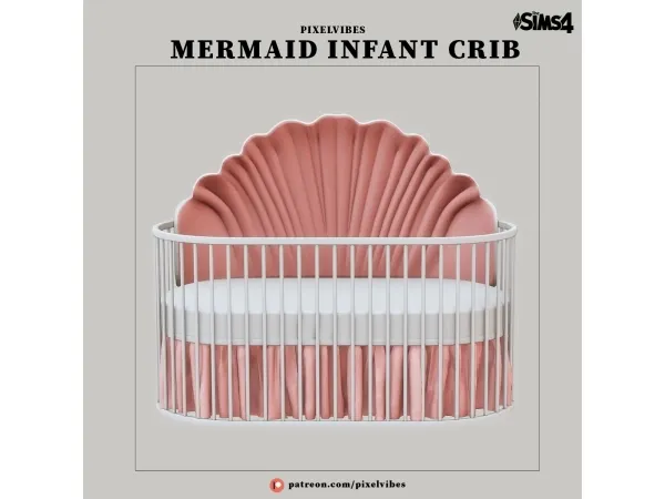 Alpha Mermaid Infant Crib - The Sims 4 Custom Content