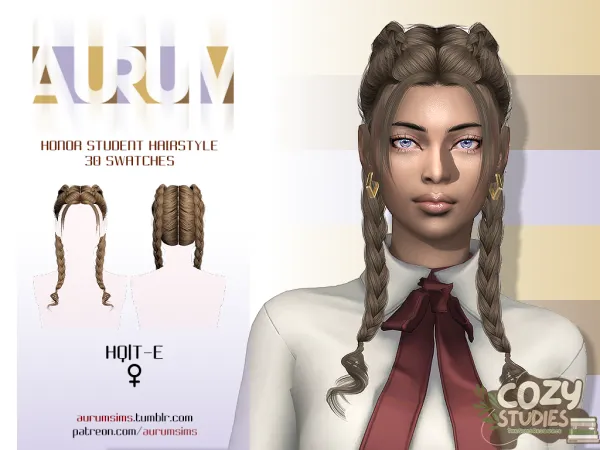 Alpha Honor Student Hairstyle - The Sims 4 Custom Content