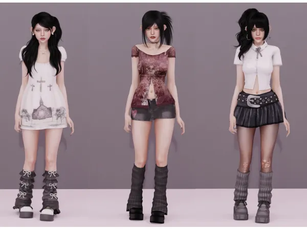 Mix The Main Character Lookboo by westernraspberry - The Sims 4 Custom Content