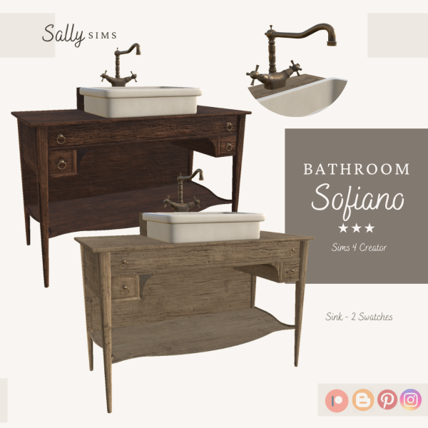 Alpha Bathroom SOFIANO by sally4sims - The Sims 4 Custom Content