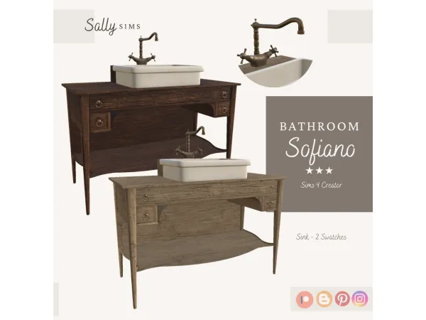 Alpha Bathroom SOFIANO - The Sims 4 Custom Content
