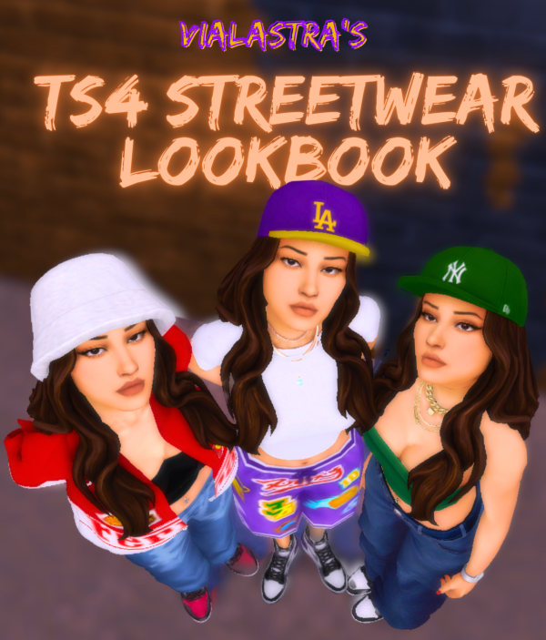 Maxis Match simple streetwear style lookbook by simsfinds - The Sims 4 Custom Content