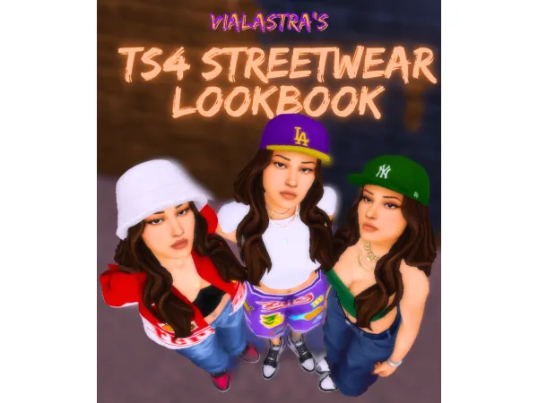 Maxis Match simple streetwear style lookbook by vialastra - The Sims 4 Custom Content