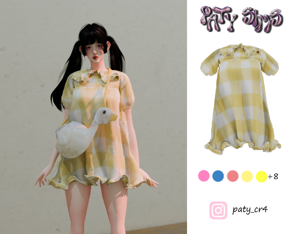 Alpha Vestido Kawaii by patysims - The Sims 4 Custom Content