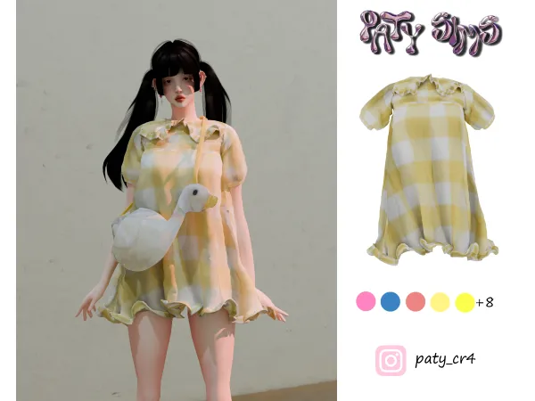 Alpha Vestido Kawaii - The Sims 4 Custom Content