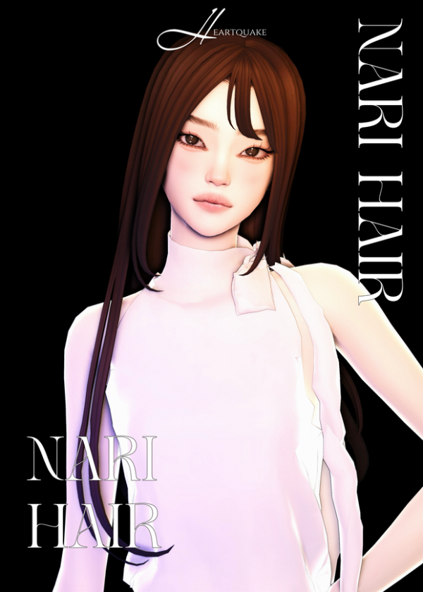 Maxis Match heartquake nari hair by simsfinds - The Sims 4 Custom Content