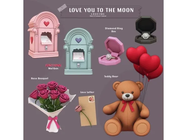 Mix Love You To The Moon - The Sims 4 Custom Content