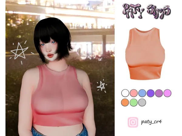 Alpha BlusaTop Rosa - The Sims 4 Custom Content
