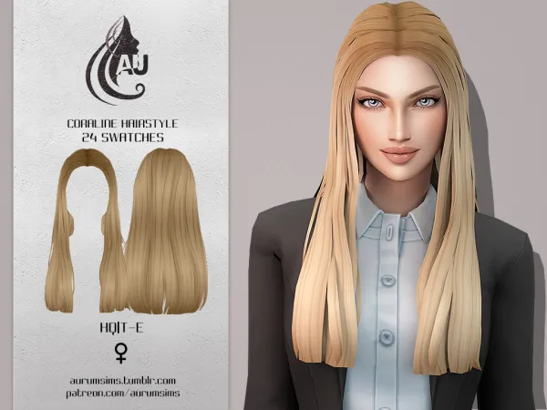 Maxis Match Coraline maxis match hairstyle - The Sims 4 Custom Content
