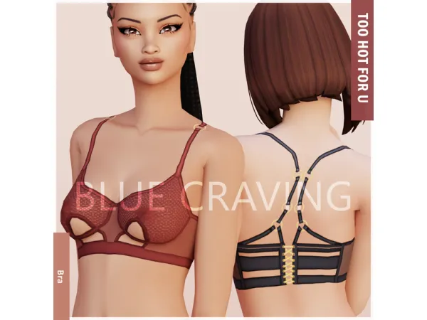 Maxis Match Blue Craving Lingerie Bra - The Sims 4 Custom Content