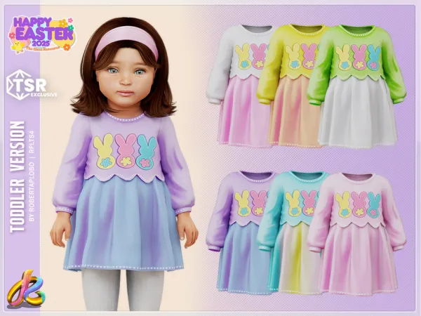 Alpha Dress 304 Toddler by RobertaPLobo - The Sims 4 Custom Content
