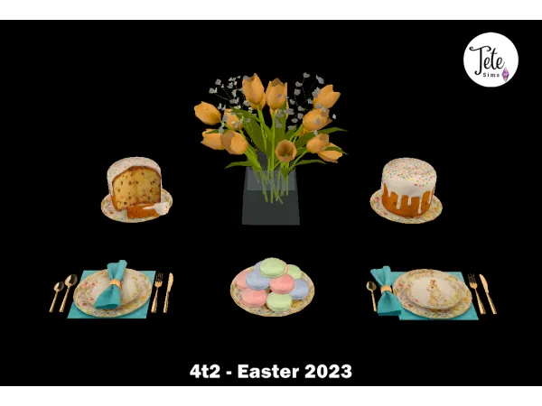 4t2 Easter 2023 Sims by Tete - The Sims 2 Custom Content