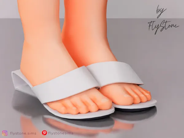 Maxis Match Child Futuristic Glossy Sandals by FlyStone - The Sims 4 Custom Content