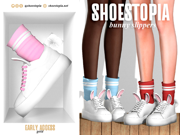 Alpha Shoestopia Bunny Sneakers by shoestopia - The Sims 4 Custom Content