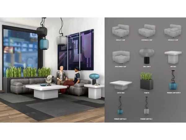 Maxis Match STELLA LIVING ROOM ModCo Studios - The Sims 4 Custom Content