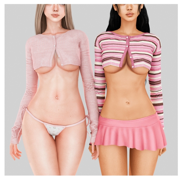 Alpha Basic Cardigan by unknown66irl - The Sims 4 Custom Content