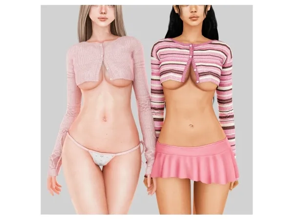 Alpha Basic Cardigan - The Sims 4 Custom Content